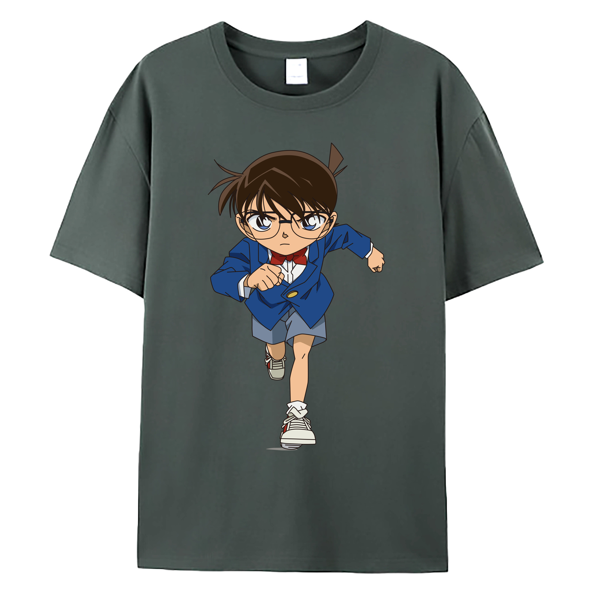 （画像用） 名探偵コナン 江戸川 コナン Detective Conan Conan Edogawa 綿100％ メンズ半袖Tシャツ｜肌触りやわらか＆通気性